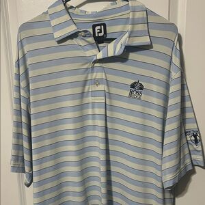 FootJoy Blue and White Striped Polo
